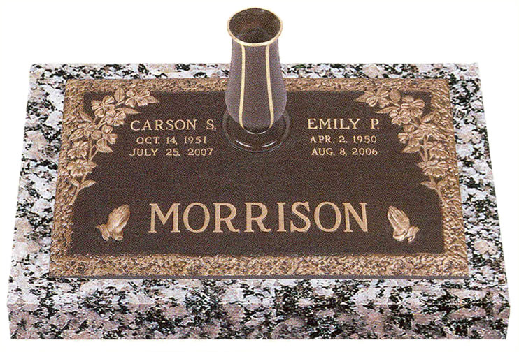 Burleson Monuments, Double Interment Grave Marker Designs, www.burlesonmonuments.com